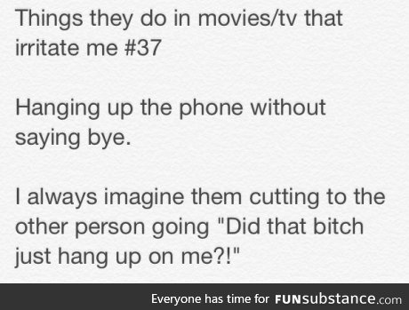 Hanging up the phone in movies