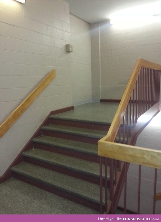 These stairs lead to a wall