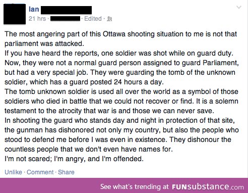 One of my favourite responses to the events in Ottawa