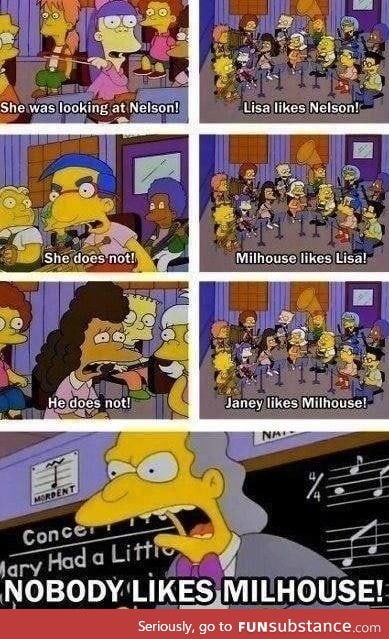 Oh poor Milhouse