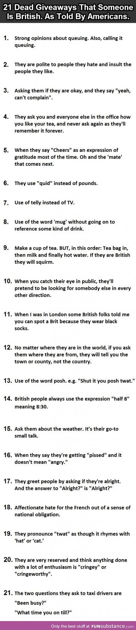 How to identify a British