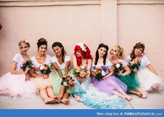 Little mermaid bridal party