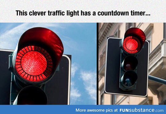Clever traffic light with countdown timer