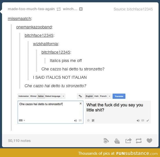 Don't f*ck with italians