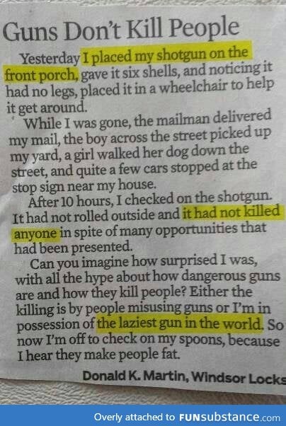 Guns don't kill