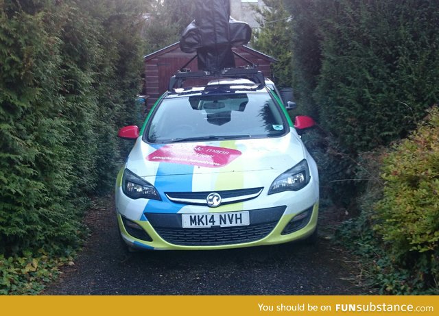 Guy who lives down the street from me drives a Google maps car