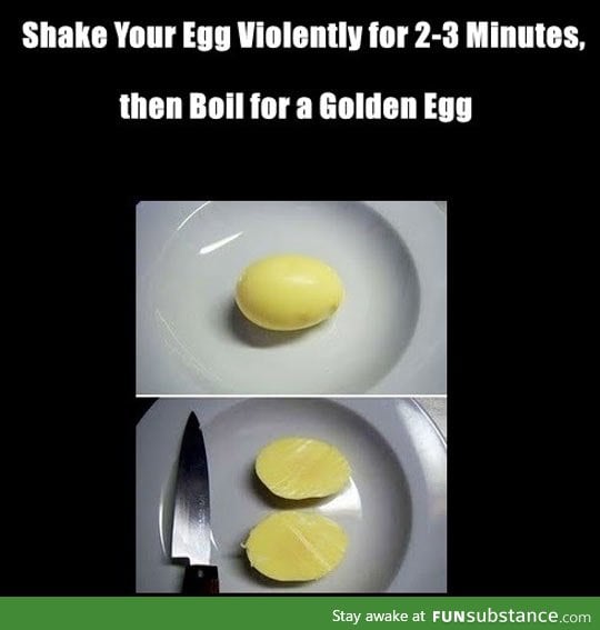 Boiled golden egg