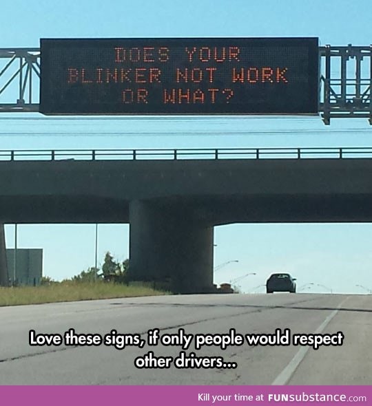 Very confrontational traffic sign