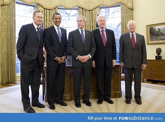 All the living US presidents together