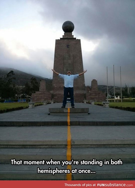 The center of the world in ecuador
