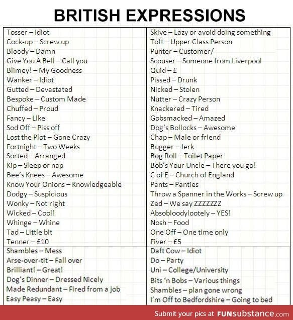 For the Overseas FS users some of my vocabulary here in the UK.