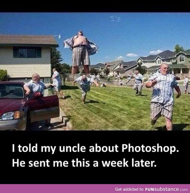 Uncle found Photoshop