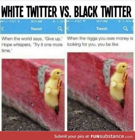 White vs black twitter