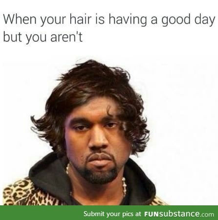 kanye with hair though