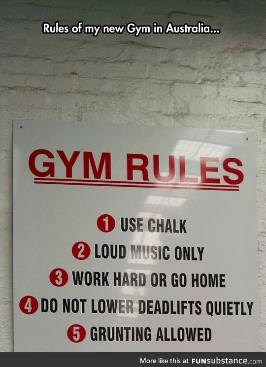Good gym rules