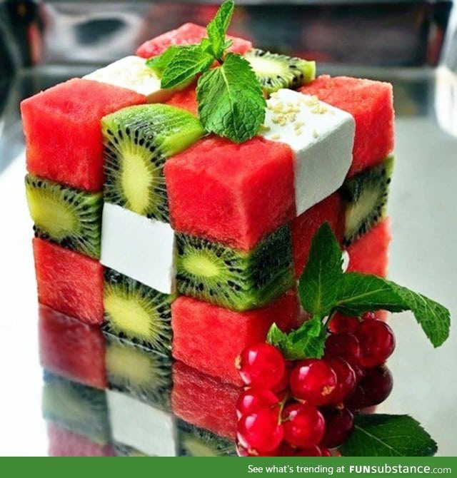 Rubik's Cube fruit salad