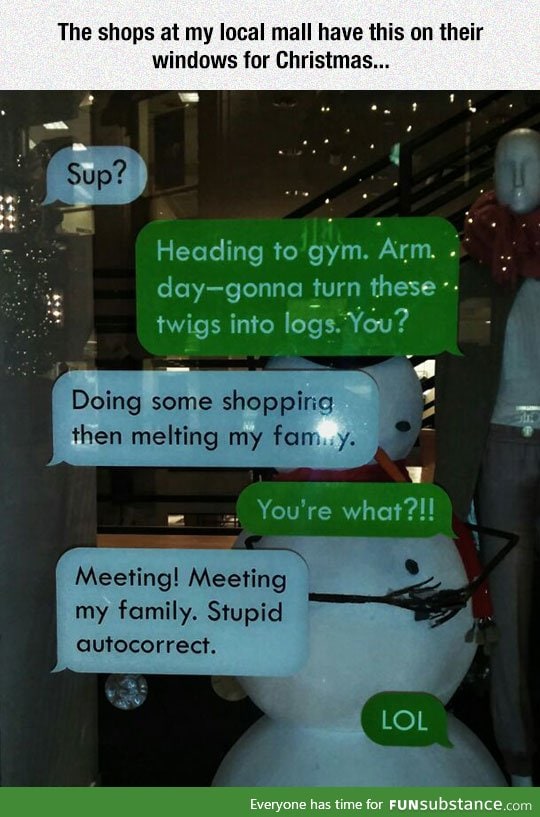 When snowmen text each other