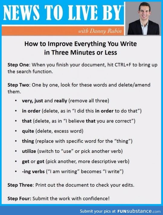 Improve your writing in three minutes