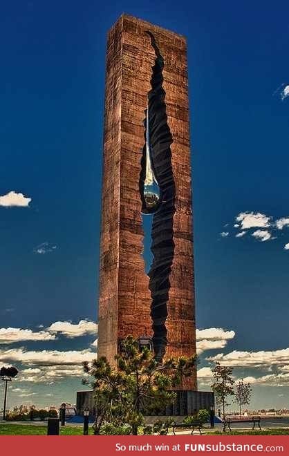 The Teardrop Monument. A donation from Russia for the grief of 9/11