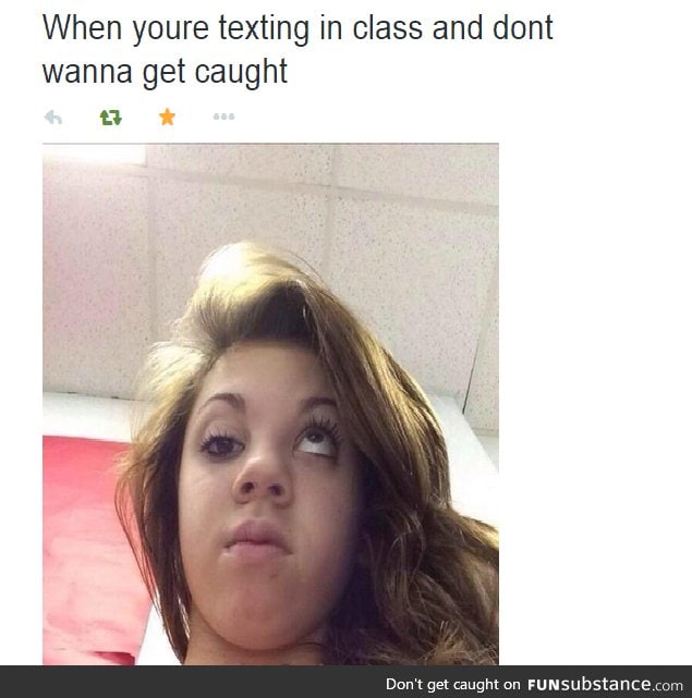Sneaky texting