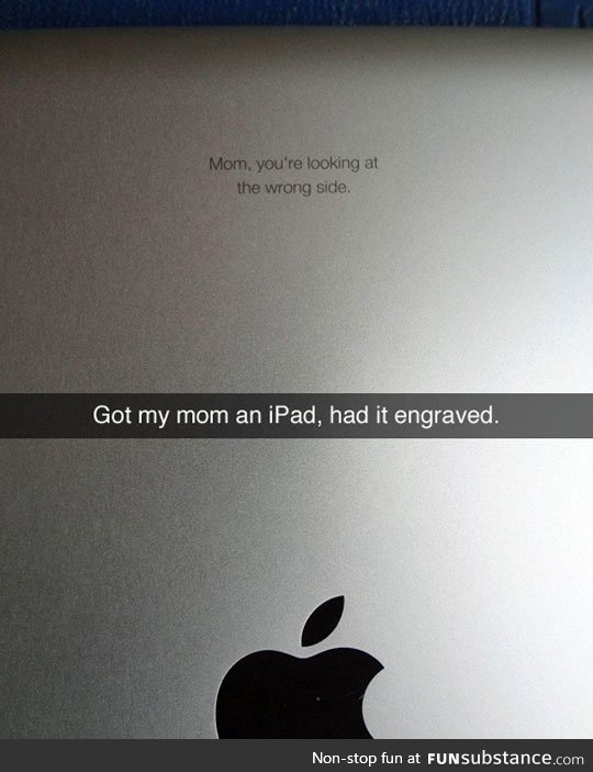 Telling mom how to use an iPad