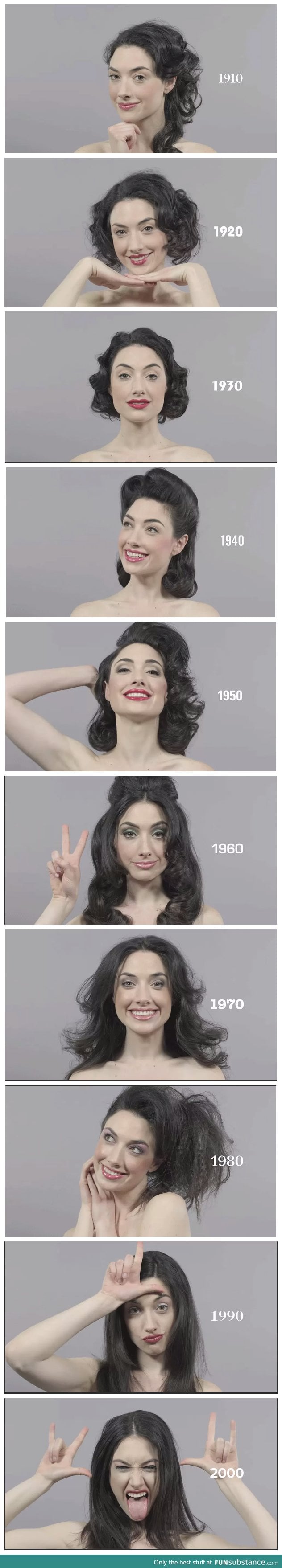 100 Years of Beauty Hairstyles for women
