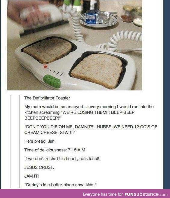 The defibrillator toaster