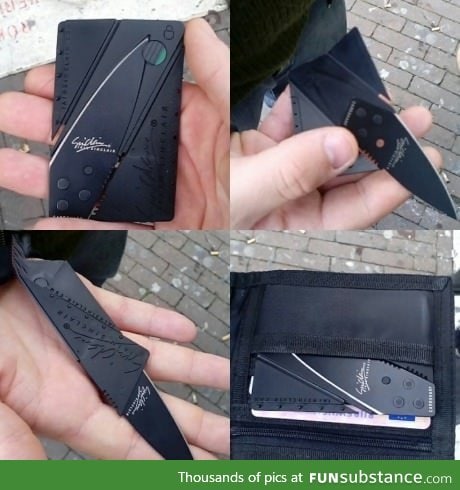 For the knife lovers, I present you, my creditcard knife