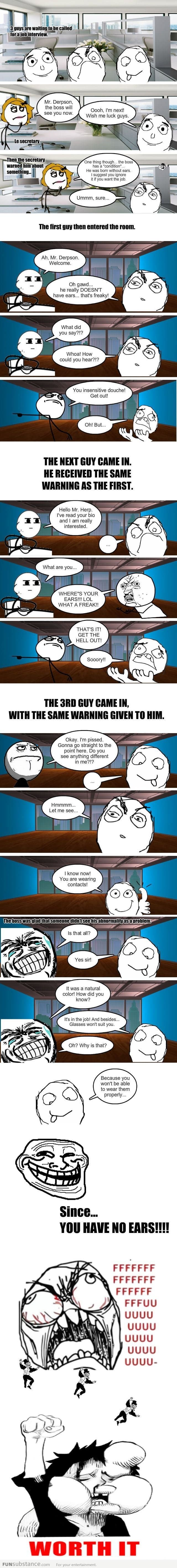 Trolling during a job interview