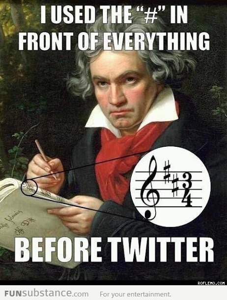 Mozart used hashtags before it was cool