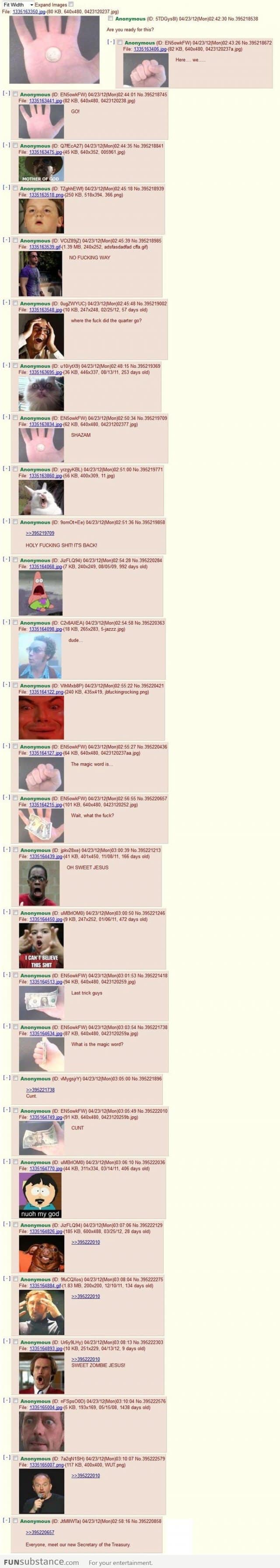 A 4chan magic trick