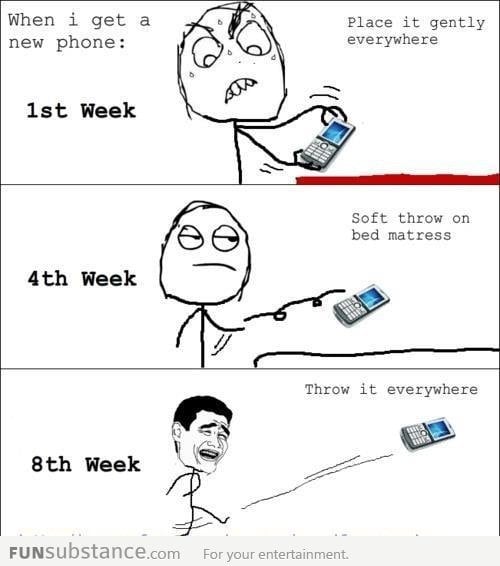 When I get a new phone and How I treat my new phone it…