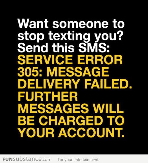 How to stop someone from texting you...