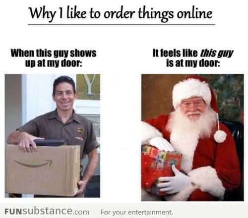 The joys of ordering things online