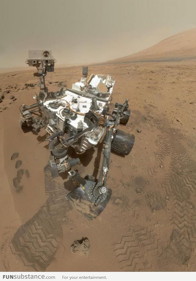 Portrait of Mars Rover Curiosity. who took this picture?