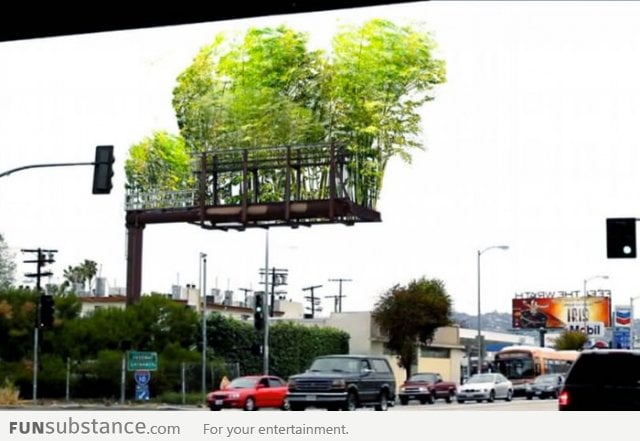 A good use of billboards in Los Angeles freeway