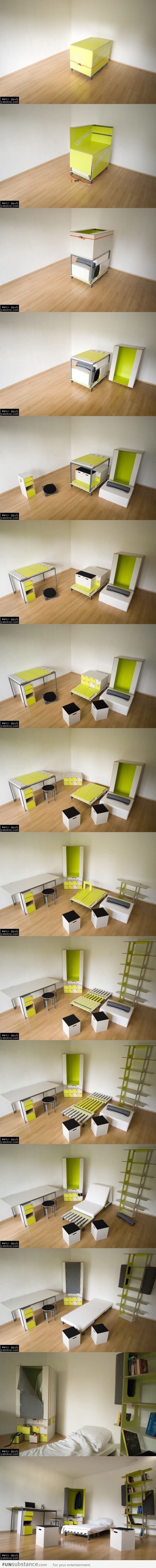 A Whole Room's Furniture In A Small Yellow Box