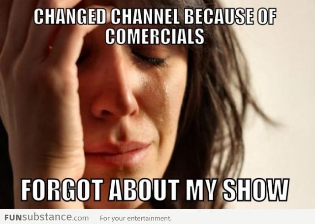 Changing channels during commercials