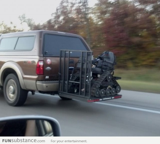 Bad ass wheel chair spotted!