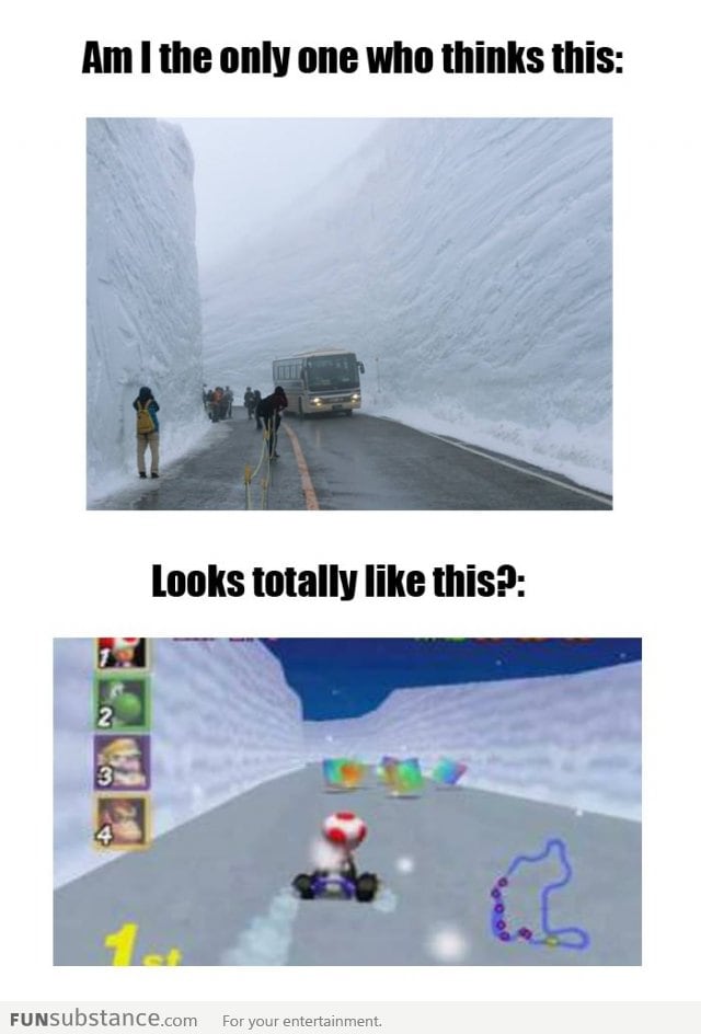 Mario Kart's Frappe Snowland in Real Life