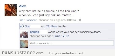 Why can't life be as simple as the Lion King?