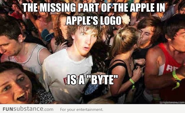 The missing part of the apple in Apple's logo