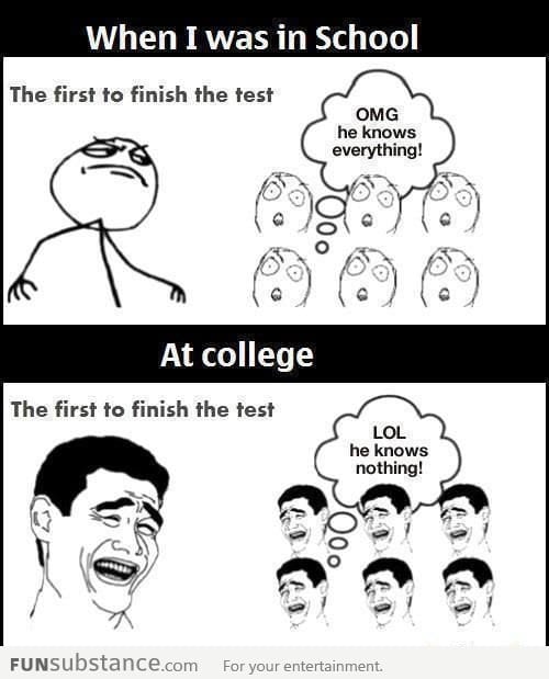 Tests in school and college