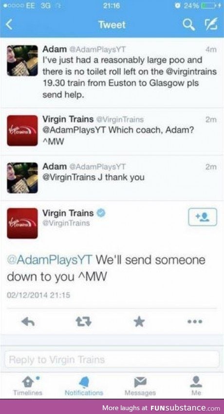 Well done Virgin Trains!