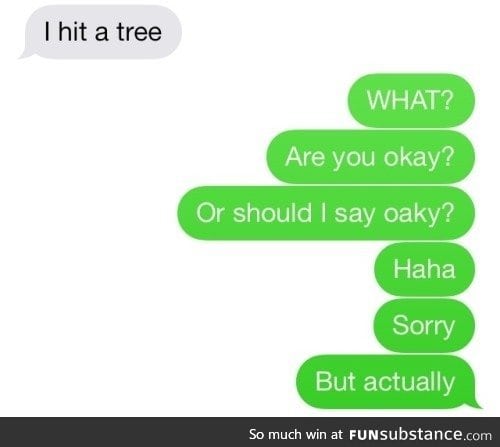 Hit a tree