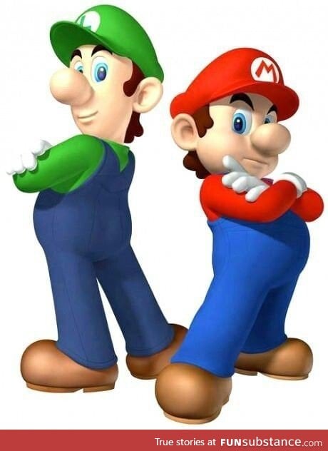 Mario & luigi without a mustache