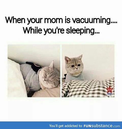 Vacuuming while you're sleeping