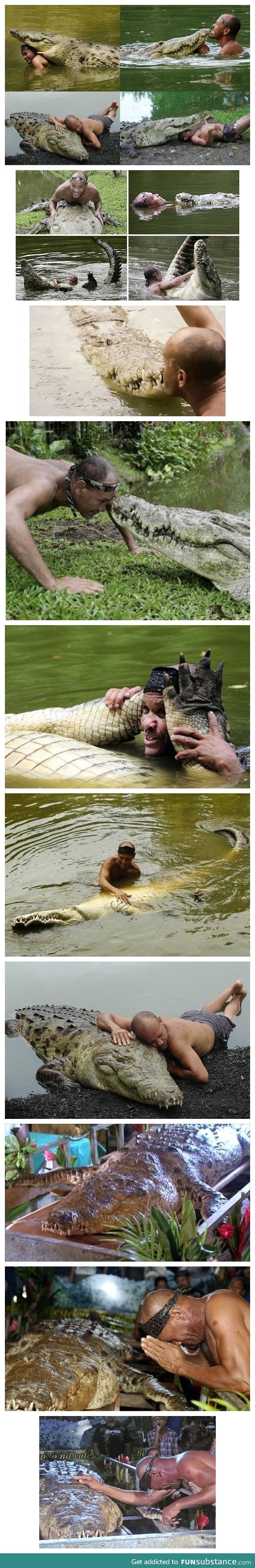 Poncho the friendly crocodile