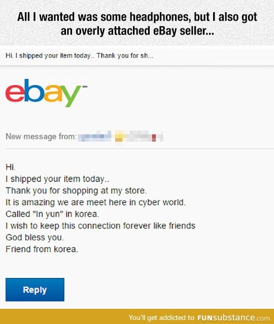 Overly attached ebay seller