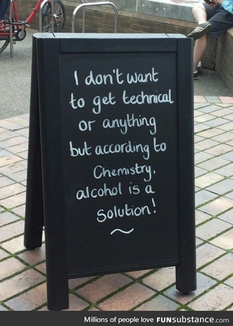 Sign in front of a bar in London